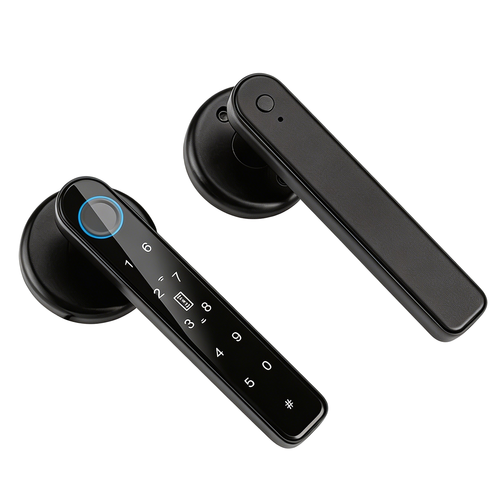 Buckko smart lock with fingerprint and keypad access